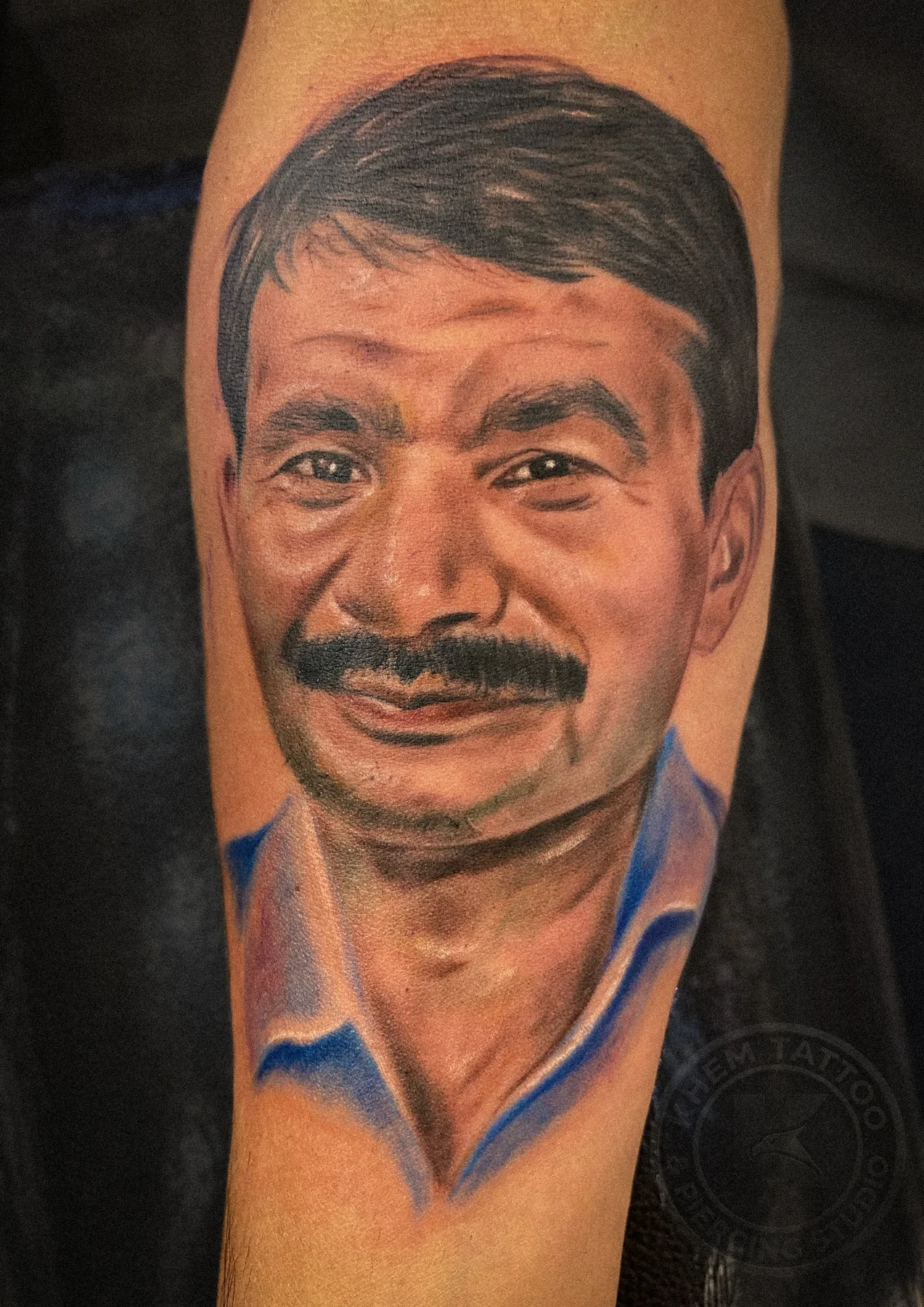 Colour portrait tattoo